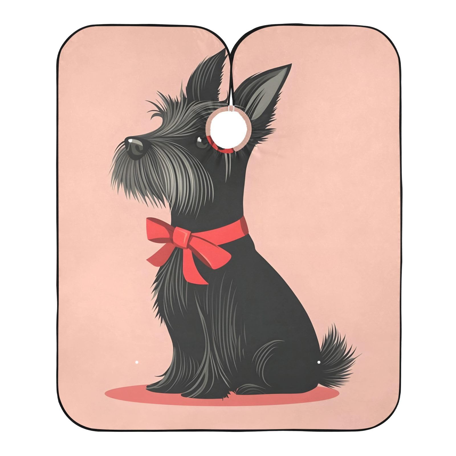 Hezely Doodle Cute Bow Hair Dye Cape, Barber Cape for Adults,Waterproof Salon Cape,Waterproof Hairdressing Styling Hair Cutting, 65