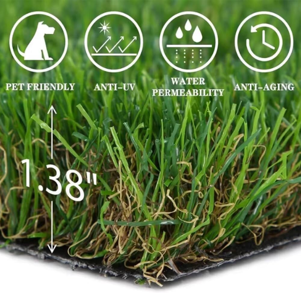 Artificial Grass Turf, 33ft Synthetic Grass Pet Rug Carpet, 0.8" Pile Height for Indoor & Outdoor Garden, Patio, Balcony, Landscape (Size: 2x10m)(2x3m)