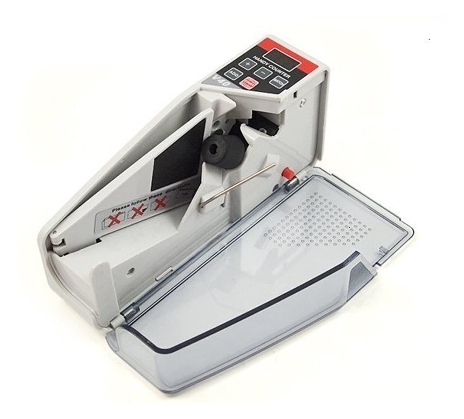 V40 Bill Money Counter Machine Mini portatile portatile Contatore contante contabile contante contante contante contante banconote(White-V40)