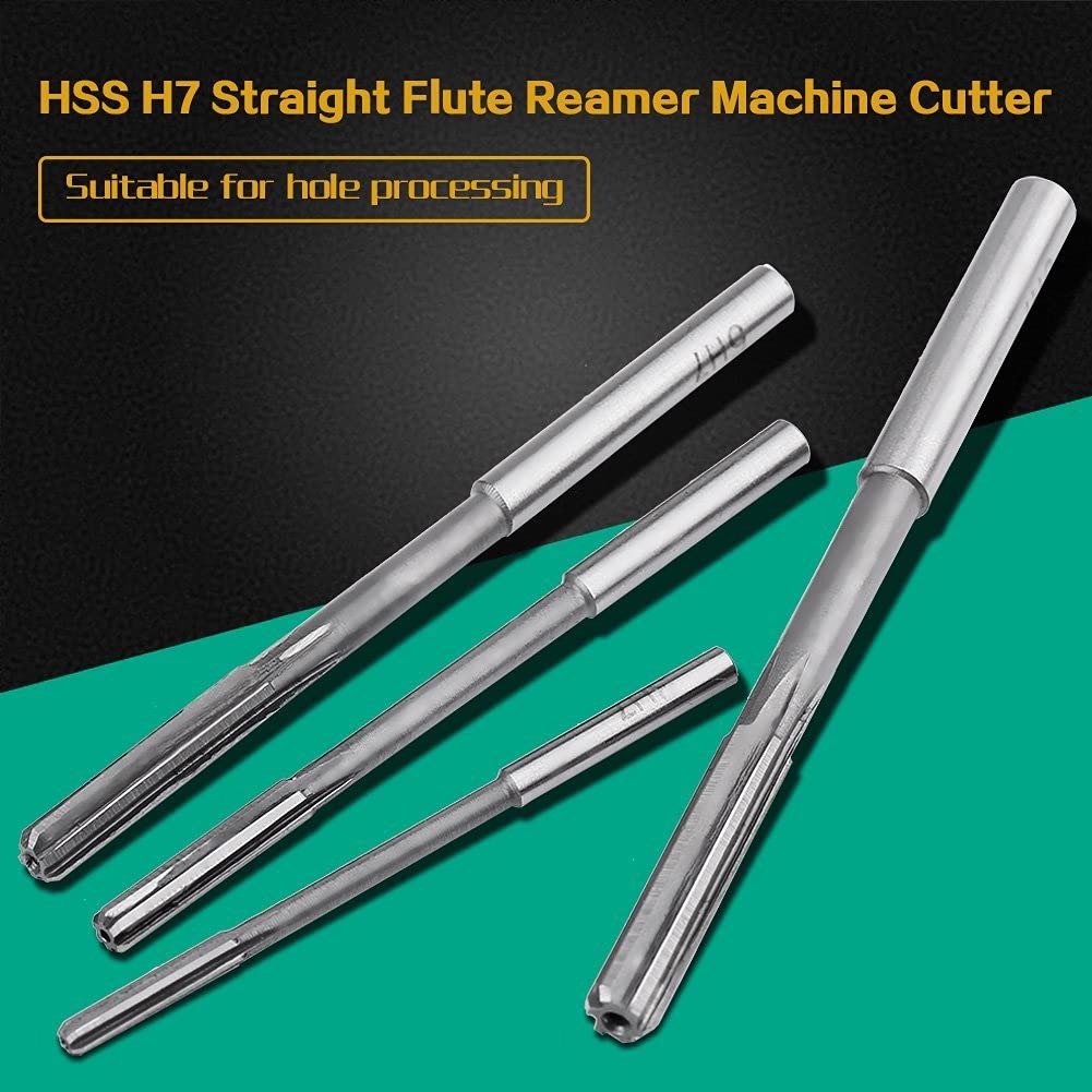 10 pz H7 Set di Alesatori HSS Dritto Flauto Alesatore Macchina Cutter 3/4/5/6/7/8/9/10/11/12mm