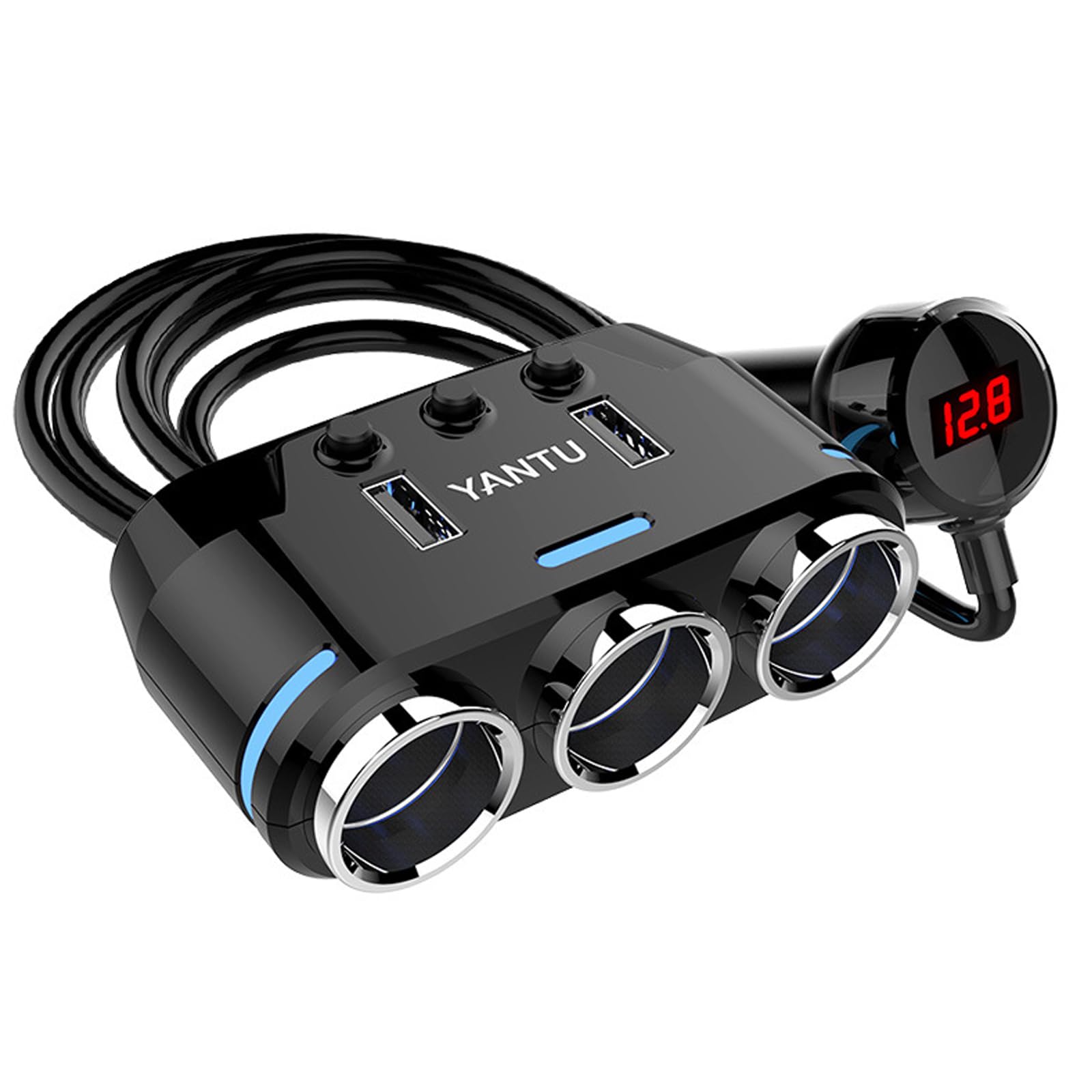 Car Cigarette Lighter for Volkswagen VW ID.4 2021 2022 2023 2024, DC12V 24V  Multi-Socket Independent Switch Distributor LED Voltmeter Adapter :  Amazon.ca: Automotive