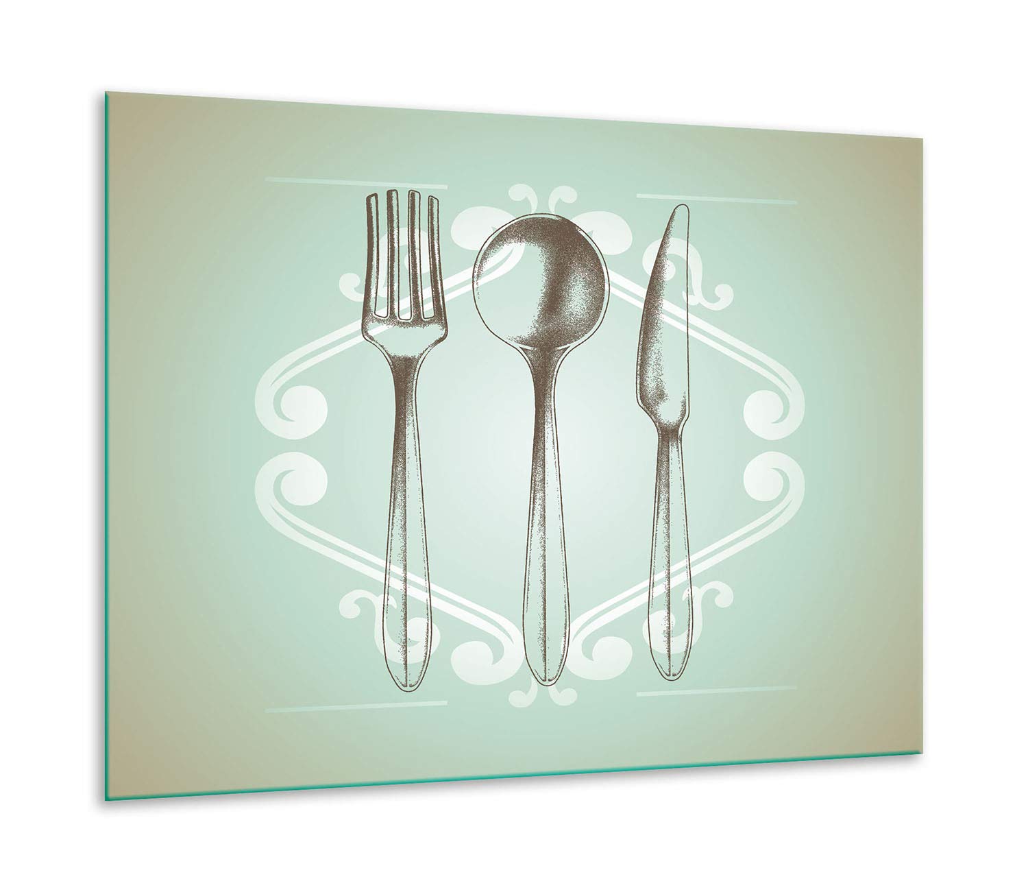 TMK - Placa protectora de vitrocerámica 60 x 52 cm 1 pieza cocina eléctrica universal para inducción protección contra salpicaduras tabla de cortar de vidrio templado como decoración Blanco