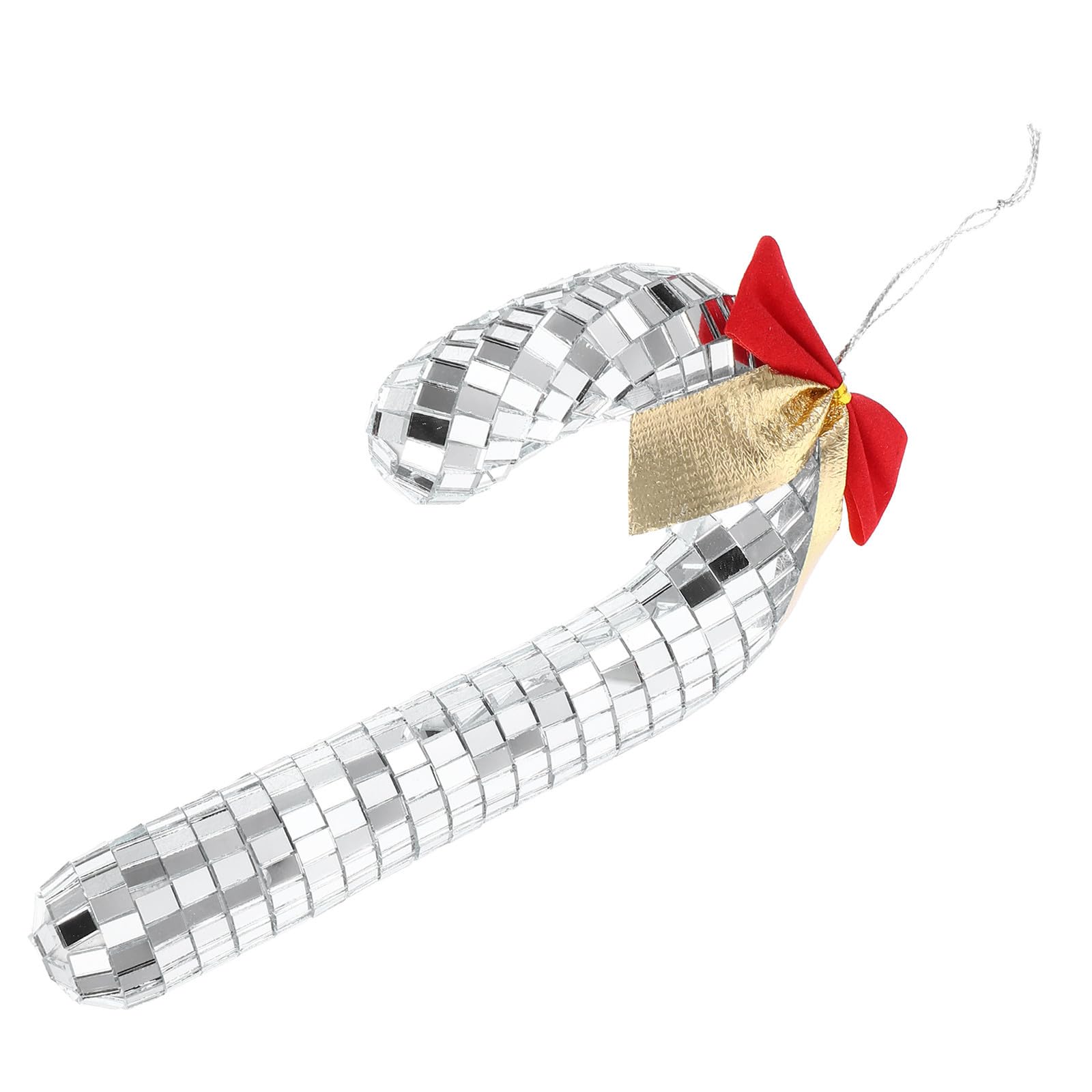 TOYANDONA 5 Stück Weihnachtsbaum Anhänger in Zuckerstangenform aus Glas | Hängender Schmuck mit Spiegeloberfläche, Elegant und Kreativ, für Christbaum, Dekorativ