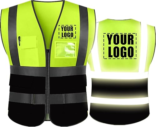 Chaleco de seguridad reflectante personalizado de alta visibilidad, personaliza tu texto, protector de trabajo, chaleco de trabajo al aire libre