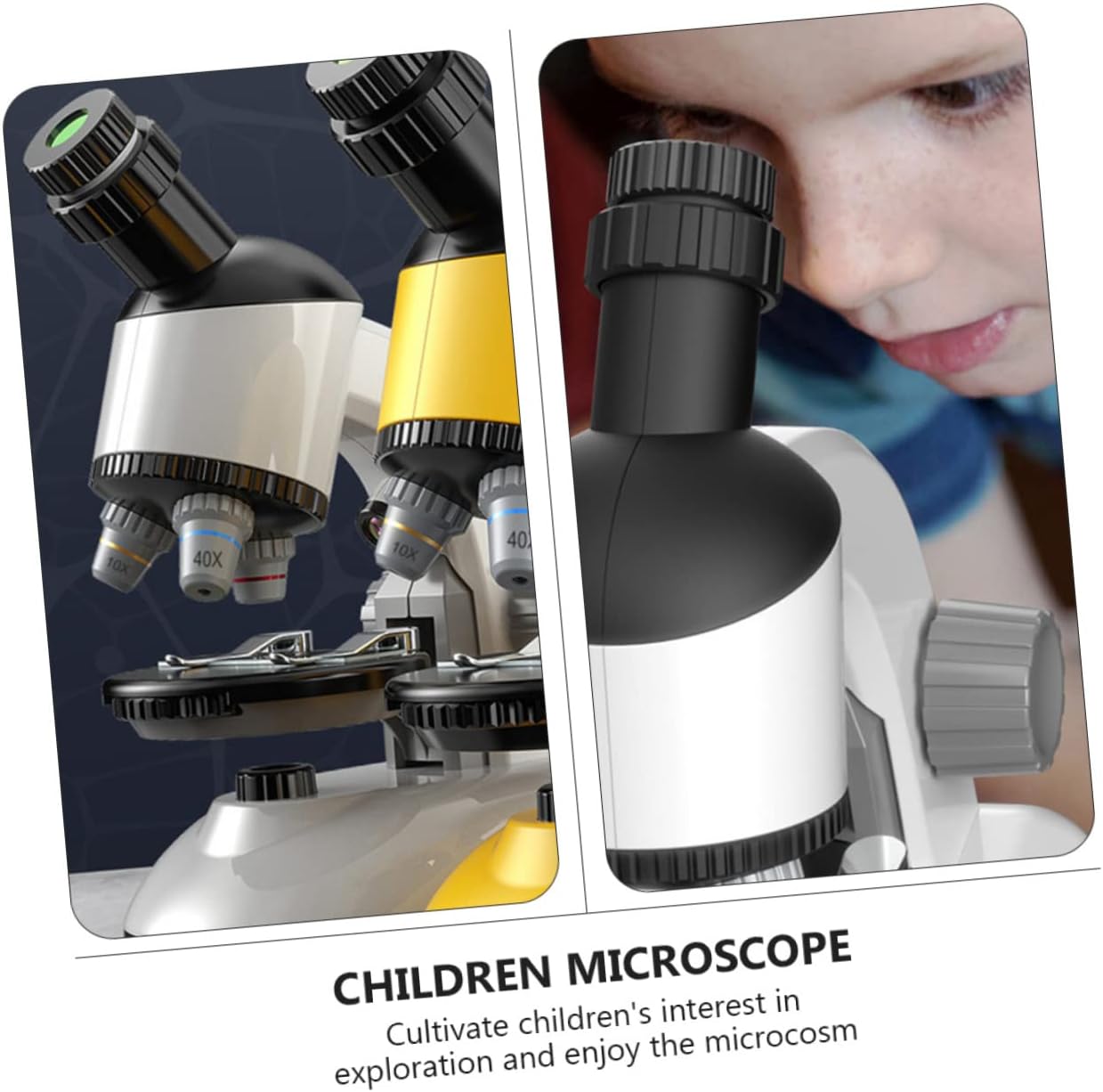 TEHAUX 1 Set Microscope Magnifier for Early Education Fun Science Exploration and Skill Development for Teaching Tool for Hands Learning