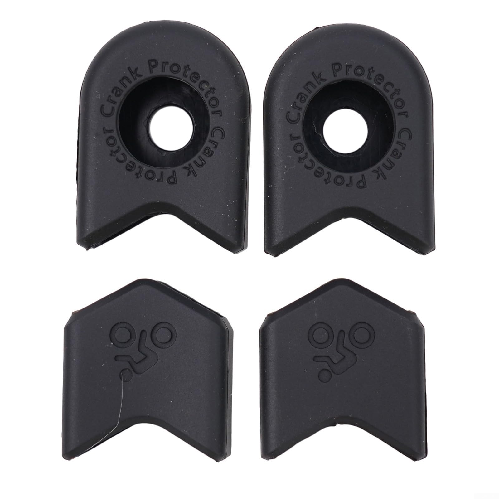 Yhenlovtt Silicon Crank Arm Covers, Protective Case Cap for Bicycle Crankset, Soft Silicone Guard for Mountain Road Bike Cycling Parts(4pcs Black)