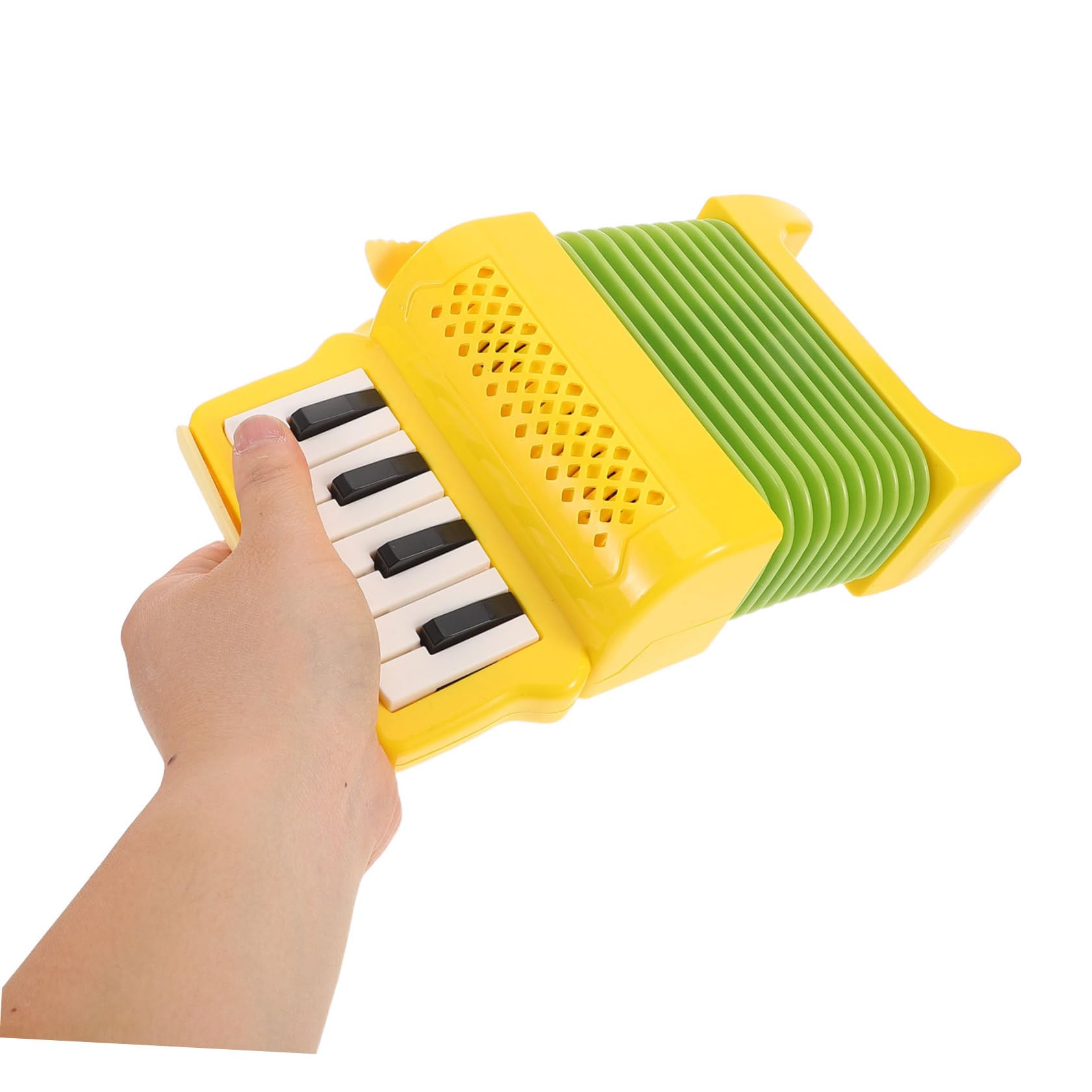 BESTonZON Strumento Musicale Giocattolo per Bambini in Plastica Gialla Controllo a Pulsanti, Migliora Coordinazione Dita per Attività Prescolari e Educazione Musicale Precoce