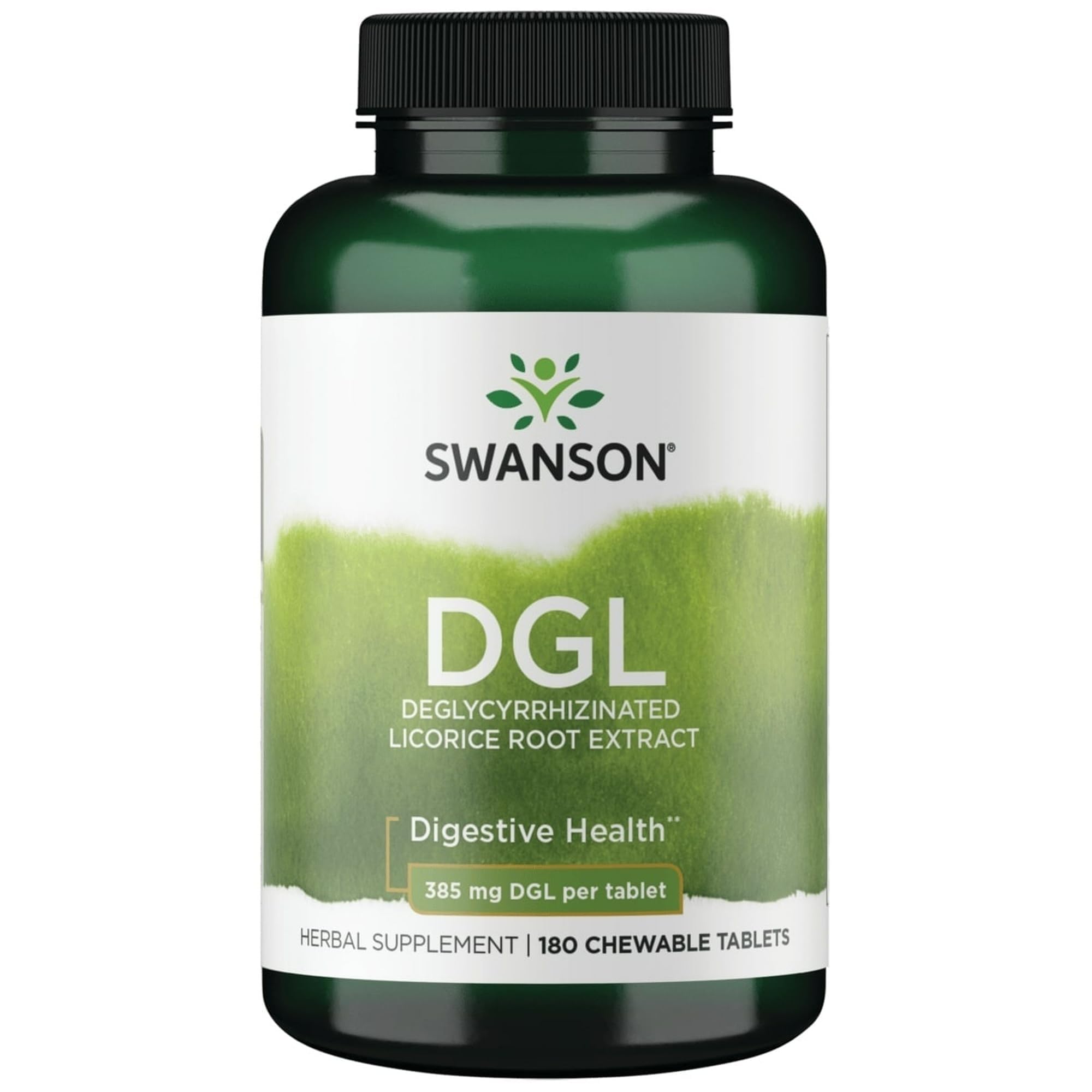 Swanson DGL (Licorice) 385 Milligrams, 180 Chewables 180 Count (Pack of 1)