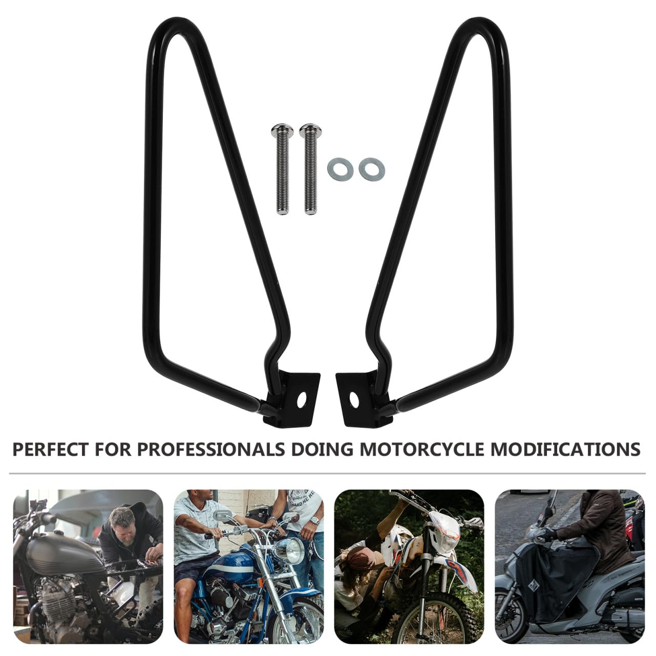 Soporte Metálico para Alforjas De Motocicleta Compatible Instalación Sencilla Accesorios Duraderos para Equipaje para Motocicletas