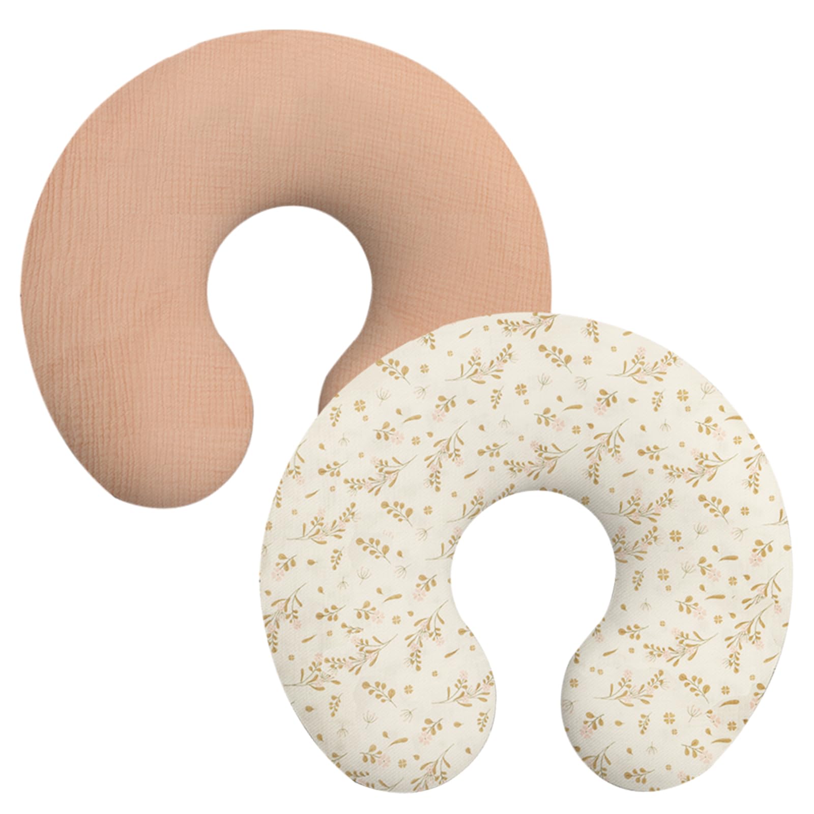 2 fundas de almohada de cuidado de algodón, con cremallera oculta, flexible, fácil de usar, suave para el cuidado del bebé (rosa)