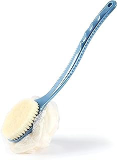 Cleaning Tool - Enhance Your Daily Hygiene with Our Innovative Loofah and Bath Brush Set.Perfect for Effortlessly Removing Dirt and Softening Skin (Blue)