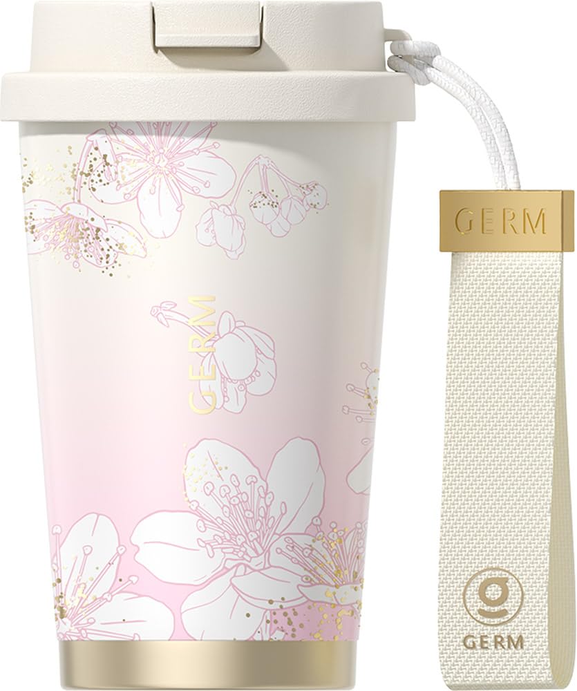 Amazon | GERM 桜デザイン 保温マグボトル - ステンレス製｜保温保冷
