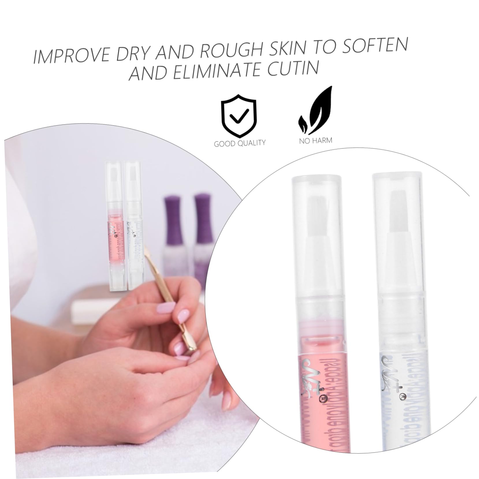 24 Piezas lápiz de nutrición de uñas aceite esencial para uñas pluma reparadora de aceite de uñas pluma de aceite de nutrición de uñas Pluma de aceite para cutículas de uñas nutrir