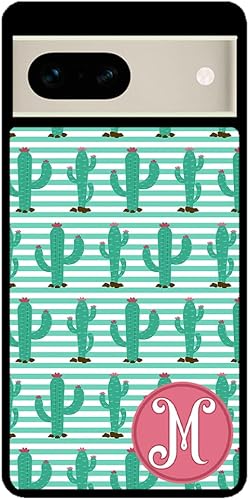 Miniatura 2 de Desert Cactus Plant Personalized Initial Black Rubber Phone Case Compatible With Google Pixel 10, 10 Pro, 10 Pro XL, 9a, 9 Pro, Pixel 9, Pixel 9 Pro