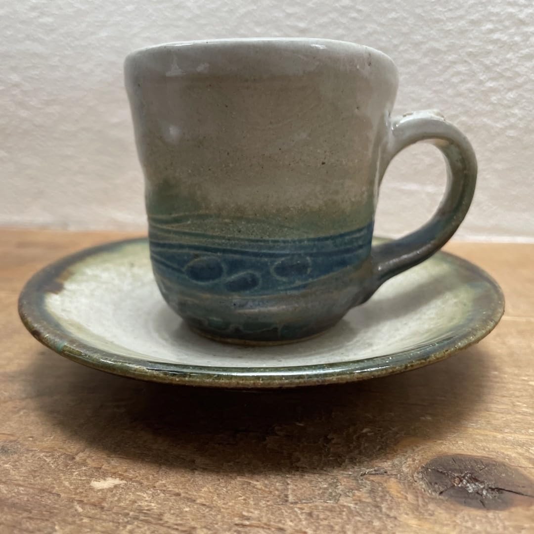 ??????? Okinawa Yachimun Koga Ware Cup Saucer, b784d373d2760f1f46146325b0742ca3