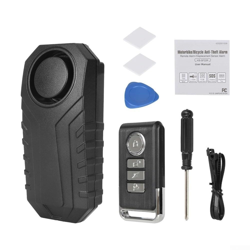 Alarma remota para motocicleta con potente sensor de vibración de 113 dB