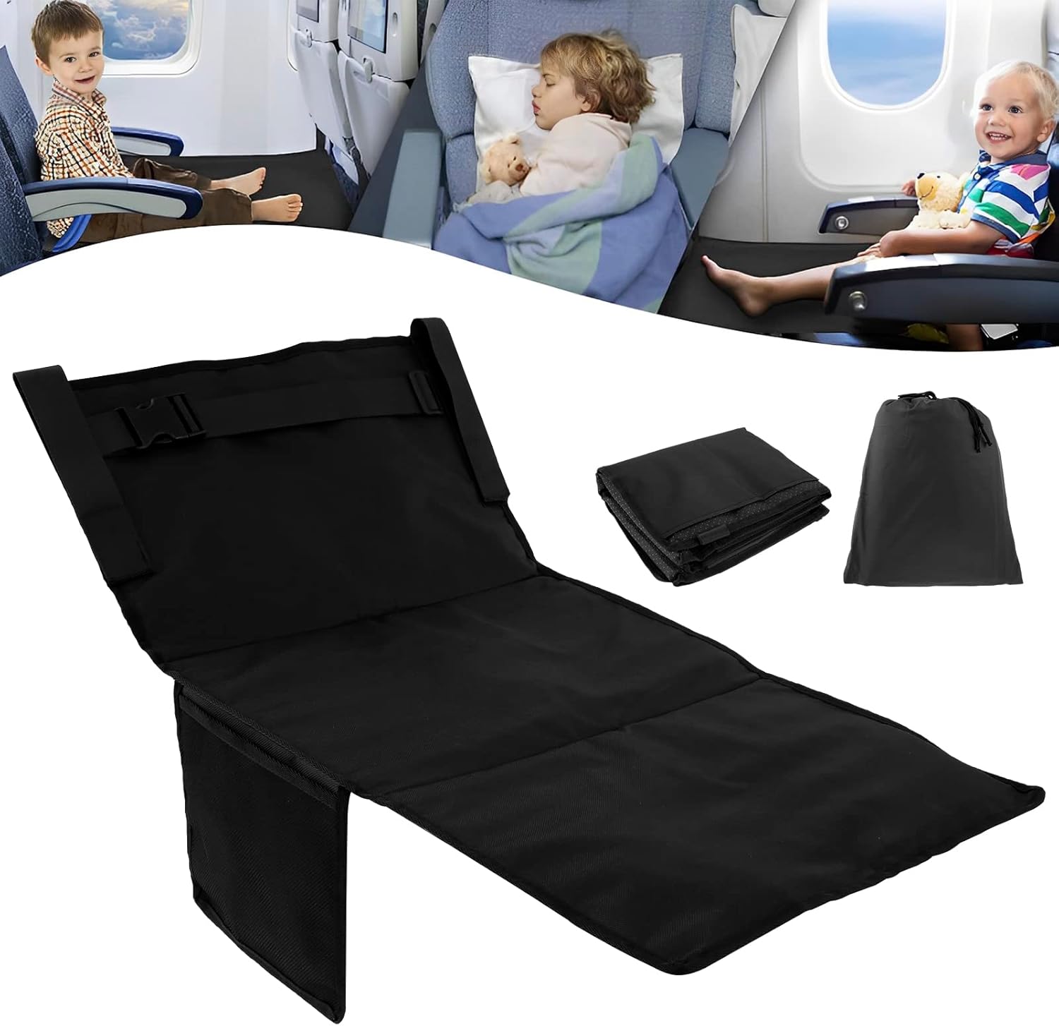 Airplane Footrest Seat Extender Foldable Toddler Kids Airplane Footrest
