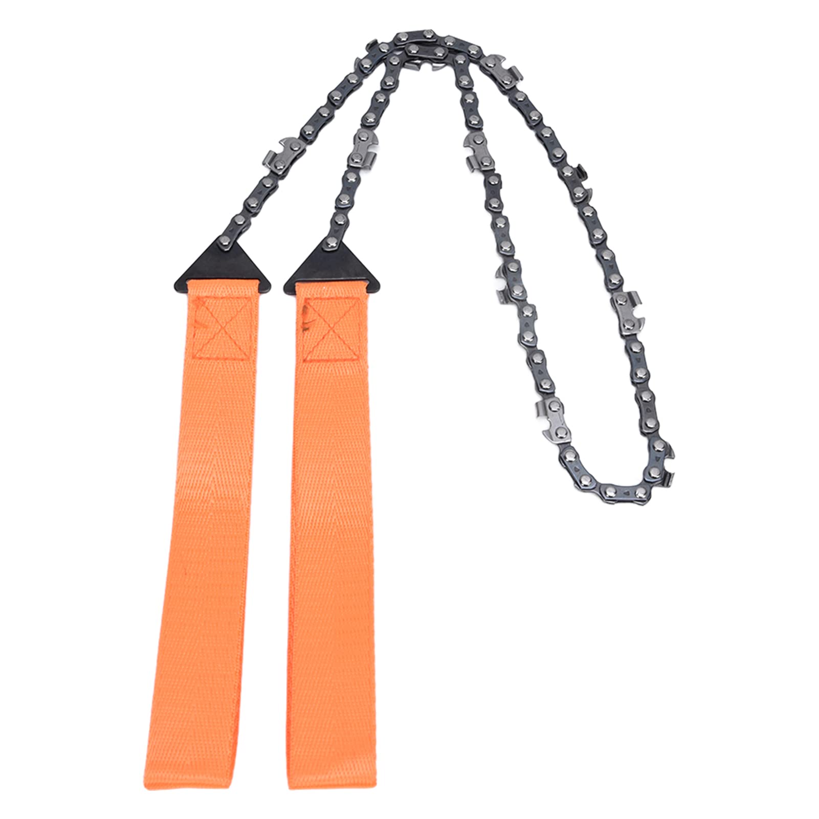 Portable Pocket Chainsaw for Camping Survival, 24 Inch Orange Hand Saw Chain Tool for Wood Cutting
