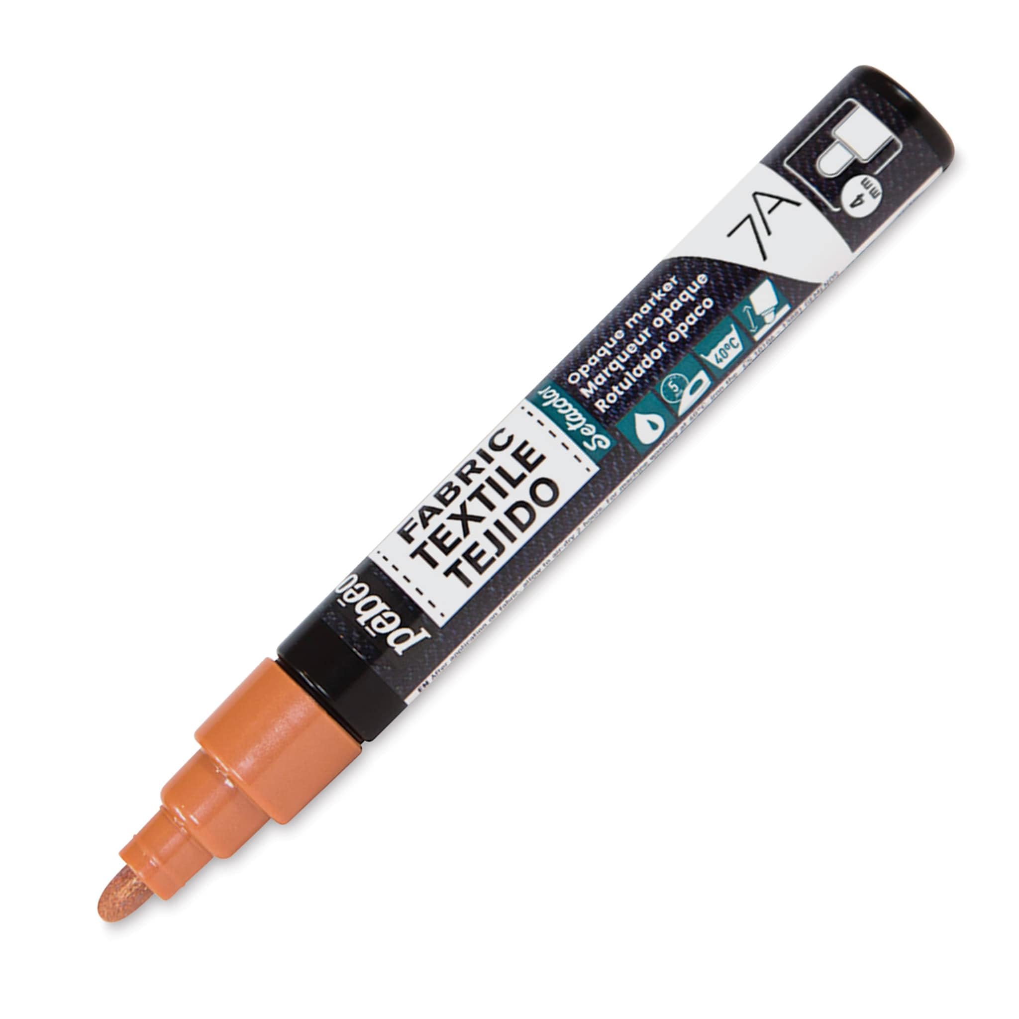 Pebeo 7A Opaque Copper Fabric Marker - 4M