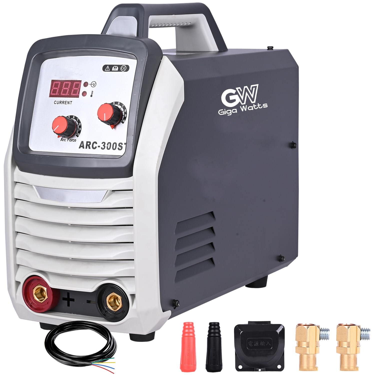 GIGAWATTS XLNT 300A Inverter ARC Welding Machine IGBT Heavy Duty Compact 2 in 1 (Single & Double PHASE) with Hot Start, Arc Force Control & Power Boost Functions Welder with Direct Generator Supply