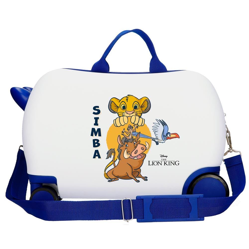 Disney Król Leon Simba & Friends Walizka dziecięca Twarda 4-kołowa Zamek szyfrowy z zamkiem bocznym jest wykonany z ABS, lekkiego i sztywnego materiału., Simba Friends, Talla única, walizka dziecięca