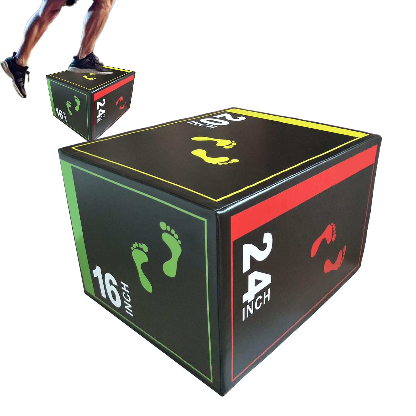 Box Jumps - Scatola per esercizi in casa, antiscivolo, in cotone perlato | EPE, attrezzatura per l'allenamento 'equilibrio per giovani principianti, stacchi, squat, velocità, garage, 40 x 50