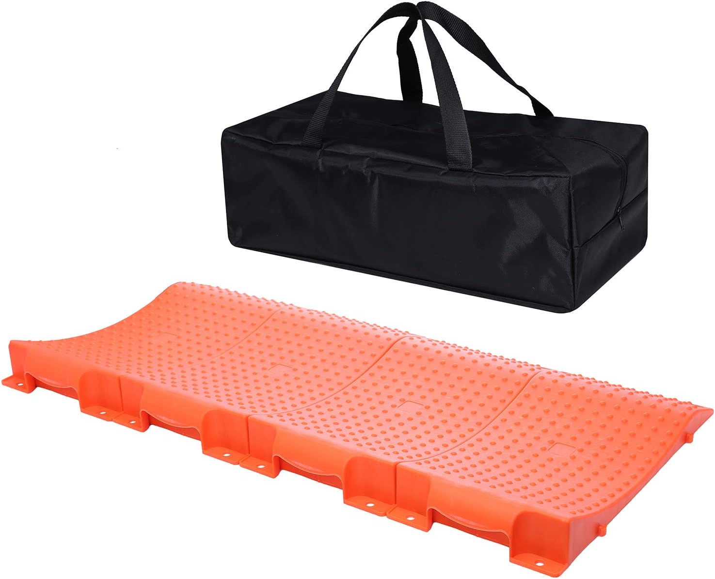 Homeon Wheels Tire Saver Ramps Anti-Slip Pads Design, Car Tire Wheel Ramps for Flat Spot and Flat Tire Prevention, Tire Savers for Storage, Carrying Bag, Easy to Store 4 Pack (WH-500) Red
