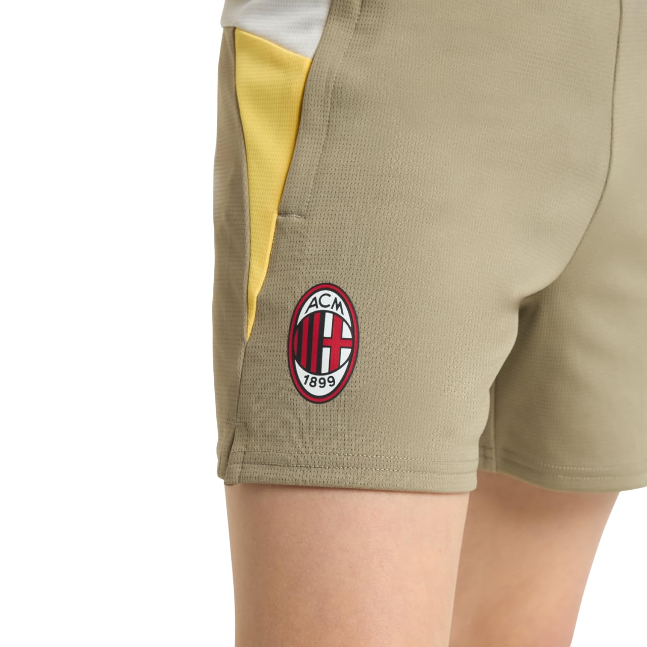 A.C. Milan Pantaloncini Training Con Tasche Bambino - Short de compétition d'entraînement, Saison 2025/2026, Produit Officiel - Sportif - Mixte Enfant