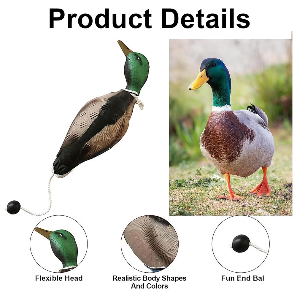 Pare-chocs en forme de canard imite un dummy de canard comme jouet de pare-chocs pour l'entraînement des chiots ou des chiens de chasse adultes
