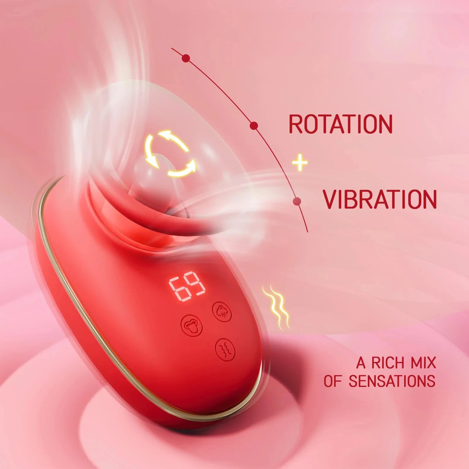 Vibrador Potente vibrador para clítoris, juguete sexual para lamer la lengua, masaje para pezones y vagina, orgasmo, masturbación para mujeres, bonito vibrador