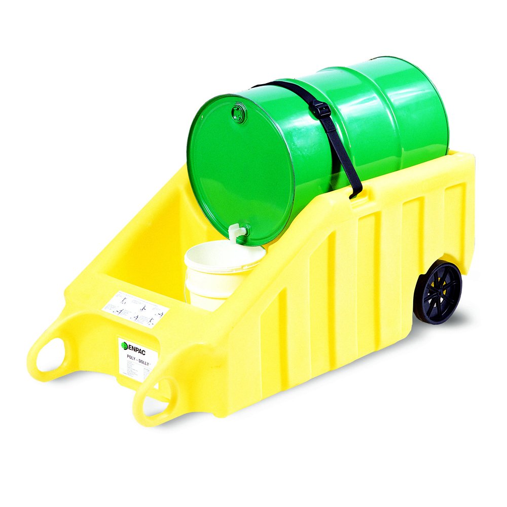 Poly Dolly by Enpac – 69"L x 32"W x 26.5"H, Polyethylene, Yellow, Model 5300-YE