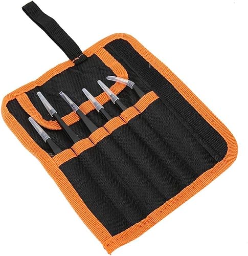 Miniatura 6 de Juego de pinzas, pinzas de mango antideslizante, pinzas portátiles de reparación de relojes, juego de 6 pinzas de 0.059 in, juego de 6 pinzas para