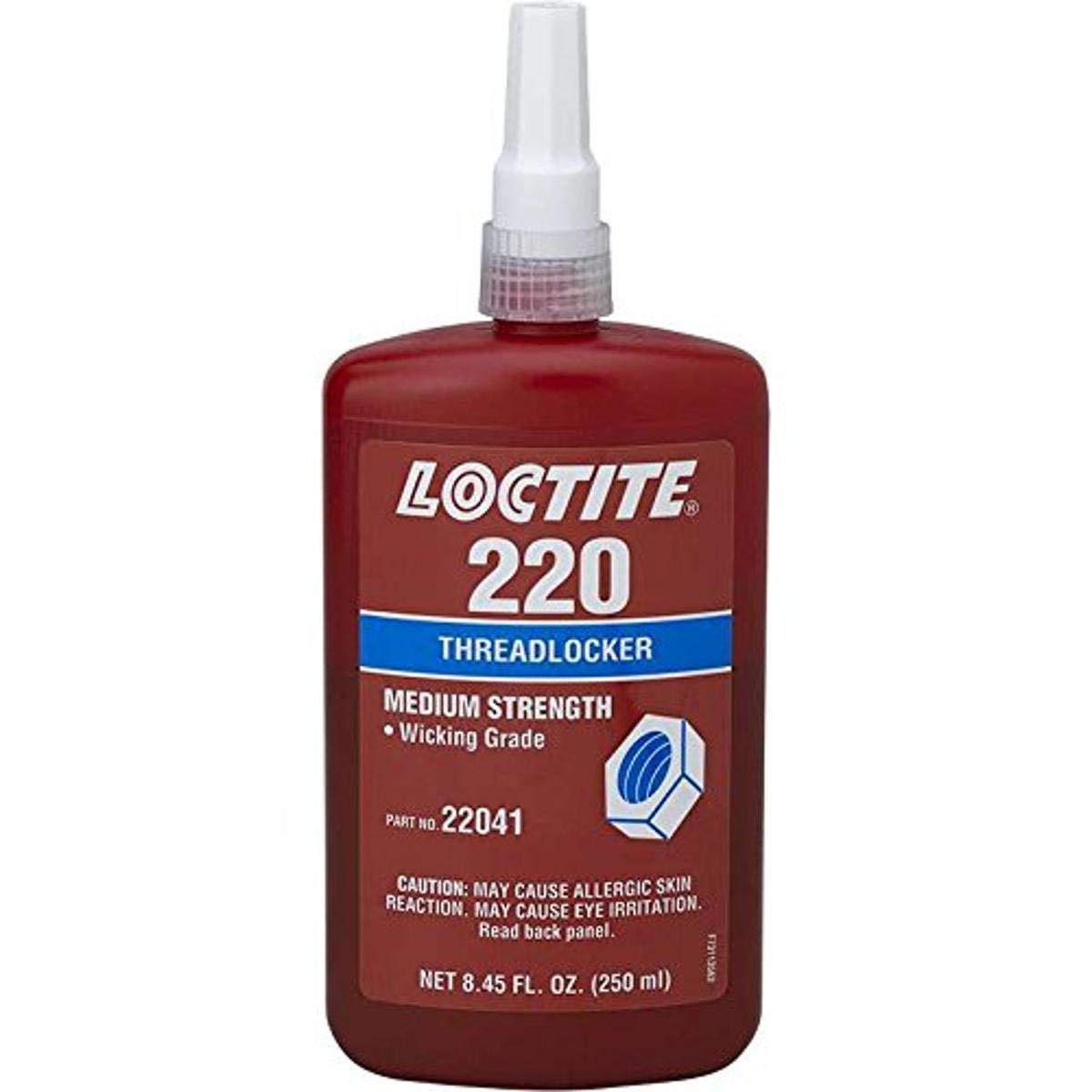 Loctite 231424 Blue 220 Wicking Grade Medium Strength Thread Locker, 250 mL Bottle