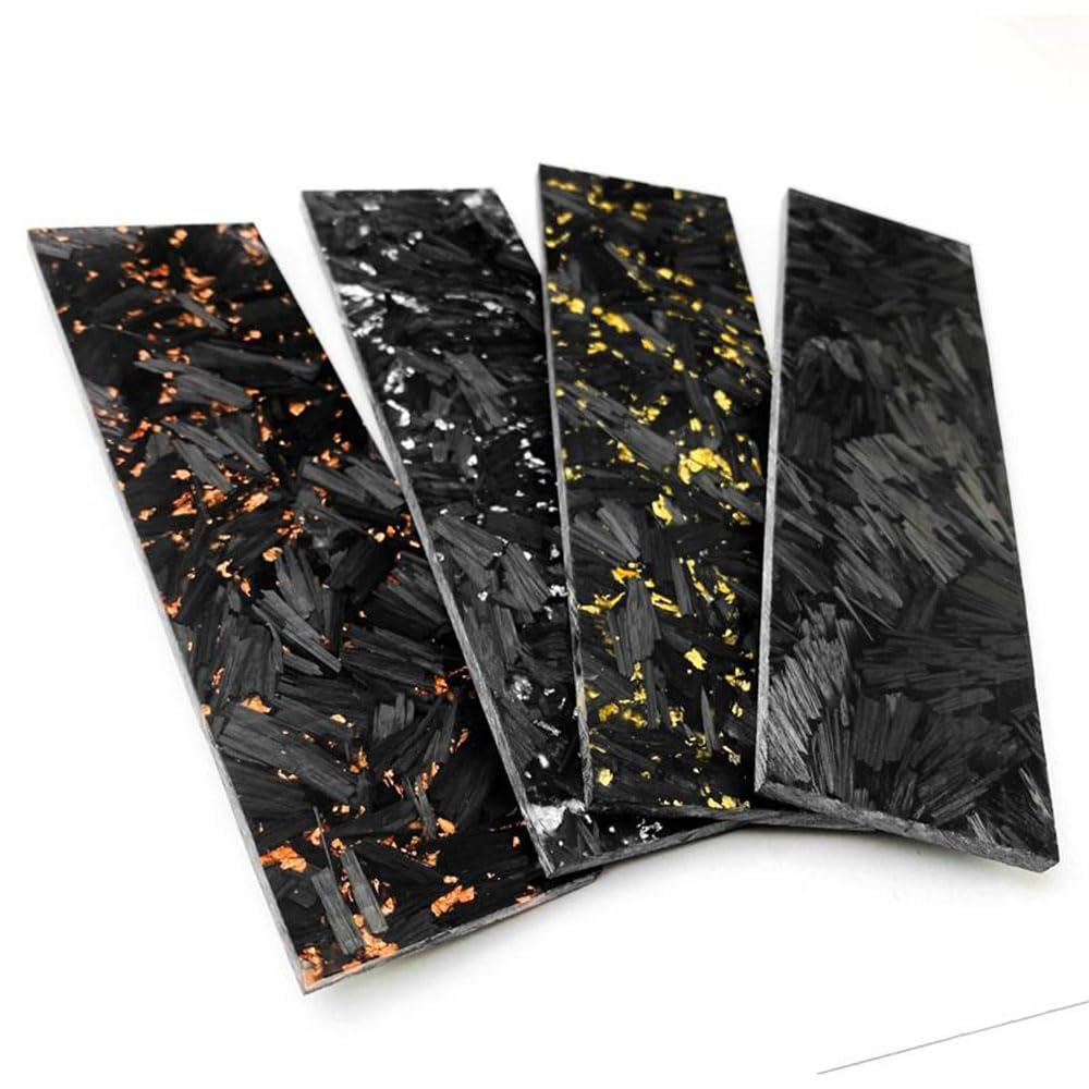 Fibre de carbone hachée de 15 mm 400 g + feuille d'aluminium déchiquetée de couleur 5 g pour la fabrication de voitures, motos, étuis de téléphone, poignées de couteau, mégots de pistolet et œuvres