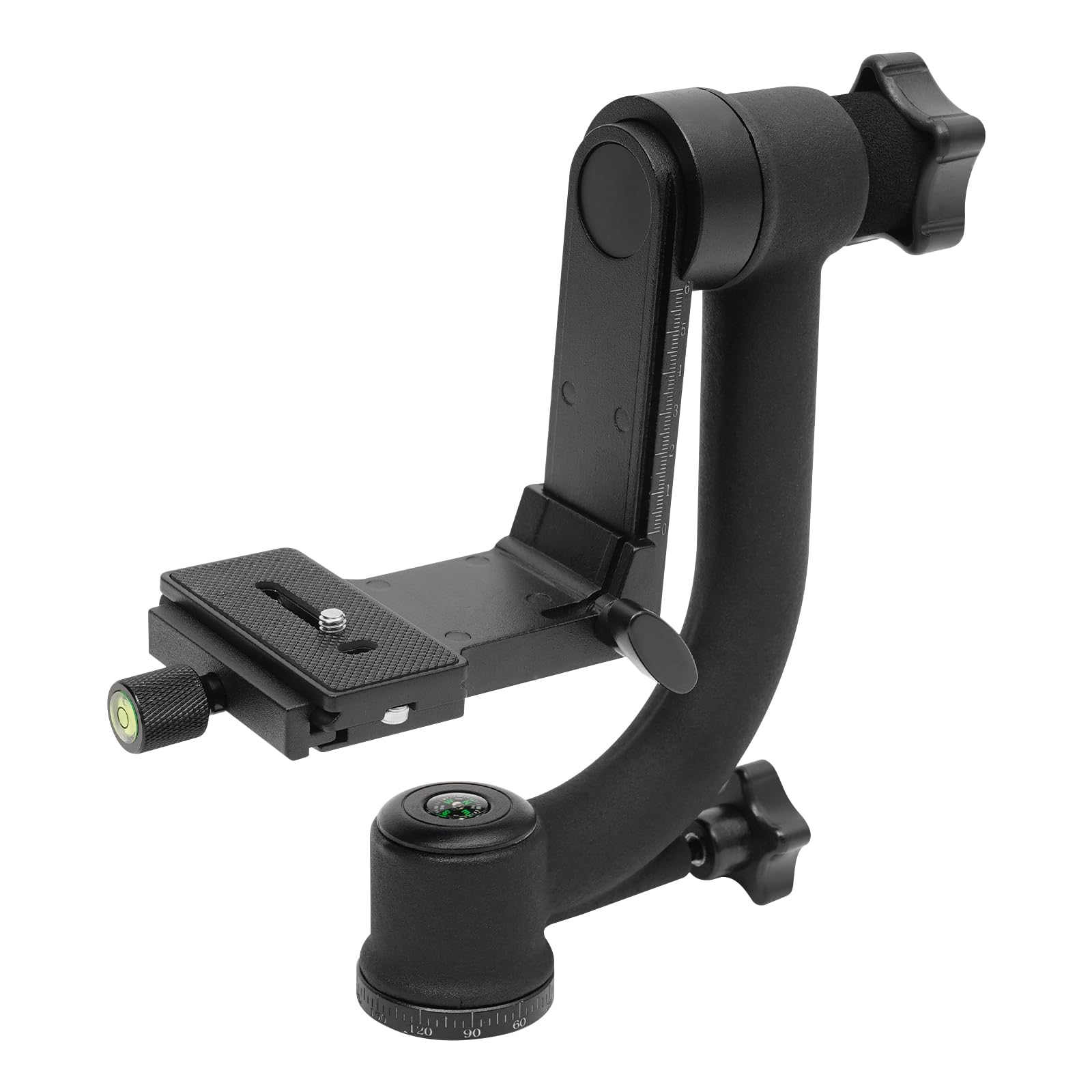 Treppiede Gimbal, testa panoramica a 360°, con attacco filettato da 1/4", per fotocamere DSLR, capacità di carico fino a 20 kg