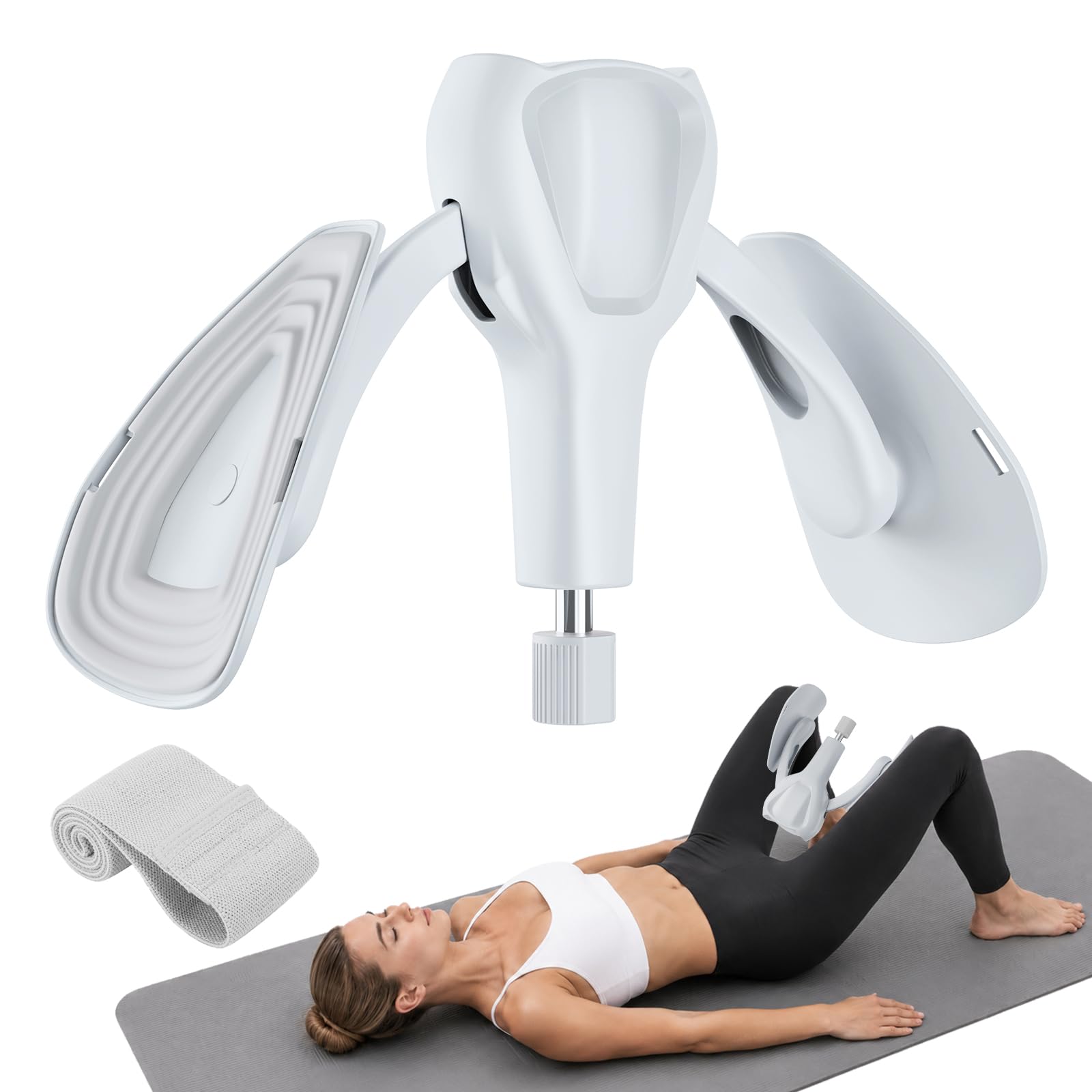 Pelvic Floor Exercise Devices 77lb Adjustable Kegel Exerciser with Band