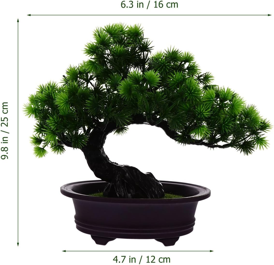 PRETYZOOM Realistic Artificial Potted Pine Bonsai Tree Fake Bonsai Plant for Room Dec - Image 2