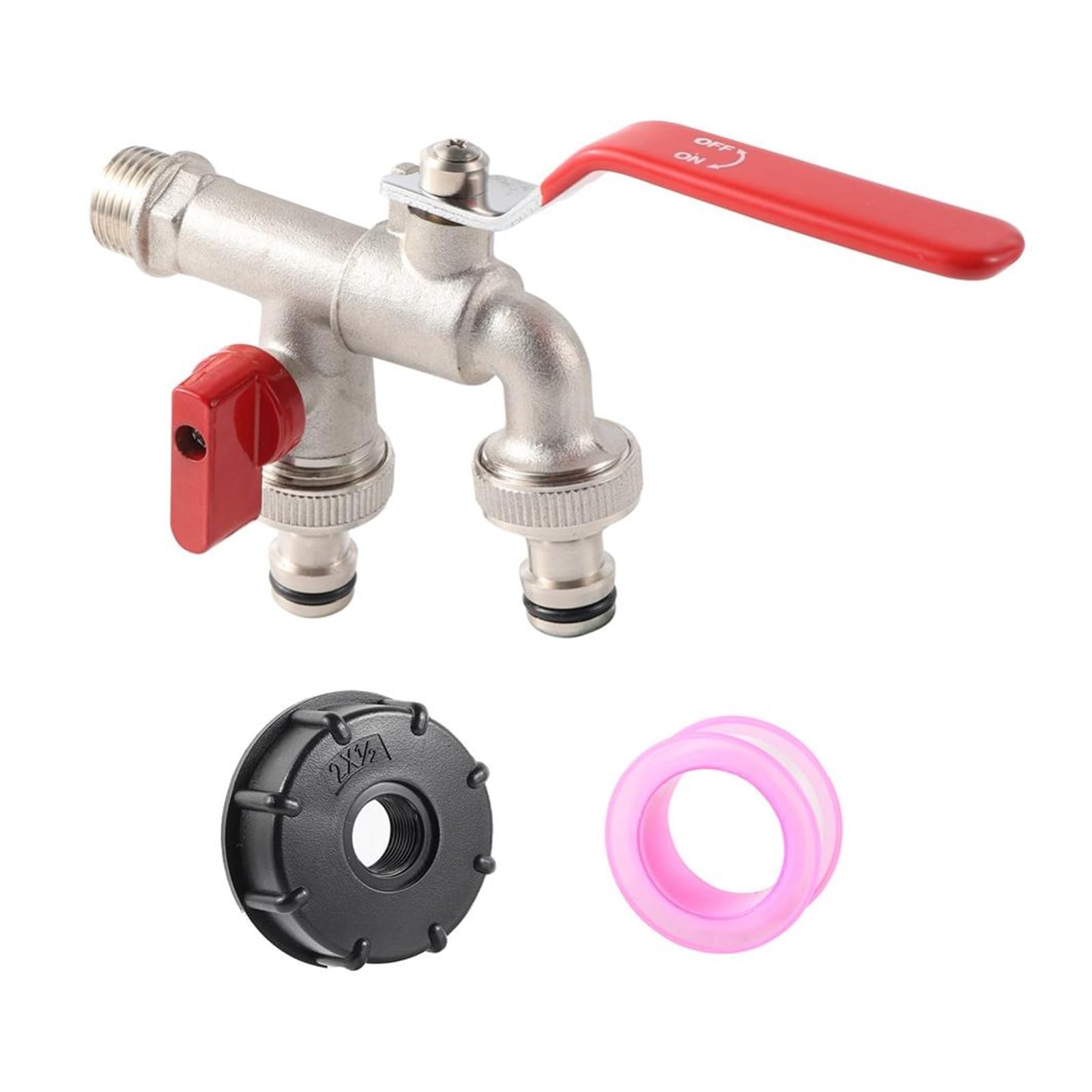Adapter do zbiornika IBC z podwójnym kranem S60X6 1/2 cala wąż ogrodowy kran zamiennik zbiornika na wodę akcesoria do nawadniania ogrodu (kolor: typ B)