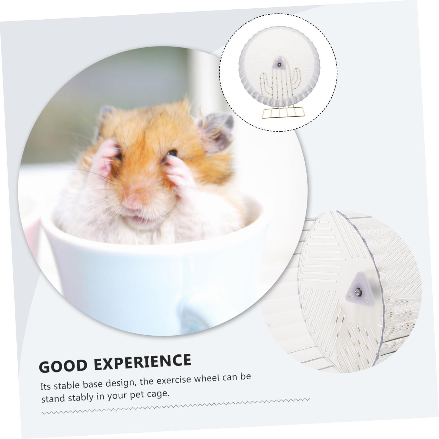 Rueda de Hámster Soporte, Juguete de Ejercicio para Jaula | Base Estable, Plástico y Aleación, Diseño Adorable, para Hámster y Pequeño Animal