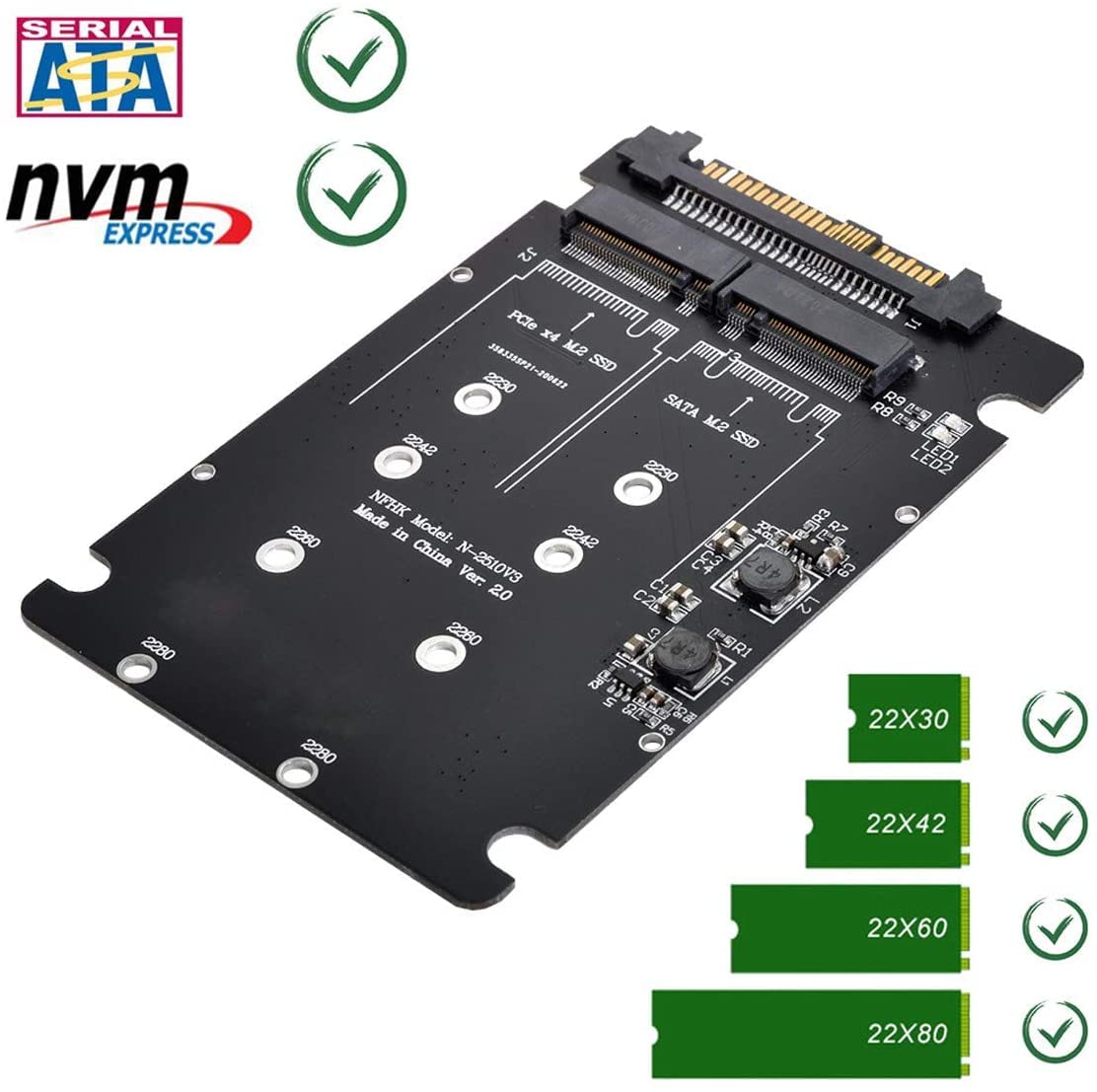 Amazon | SATA M.2 SSD to SAS & NVMe M.2 NGFF SSD to U.2 SFF-8639