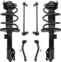 Vista 68 de Detroit Axle - Kit de puntales delanteros para Ford 2000-2004 Focus 2 puntales con muelle helicoidal 2 brazos de control inferiores con rótulas 2001