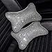 2 pezzi auto collo cuscino per conducente, sedile auto poggiatesta cuscino guida relax collo supporto cristallo strass strass Bling accessori per donna
