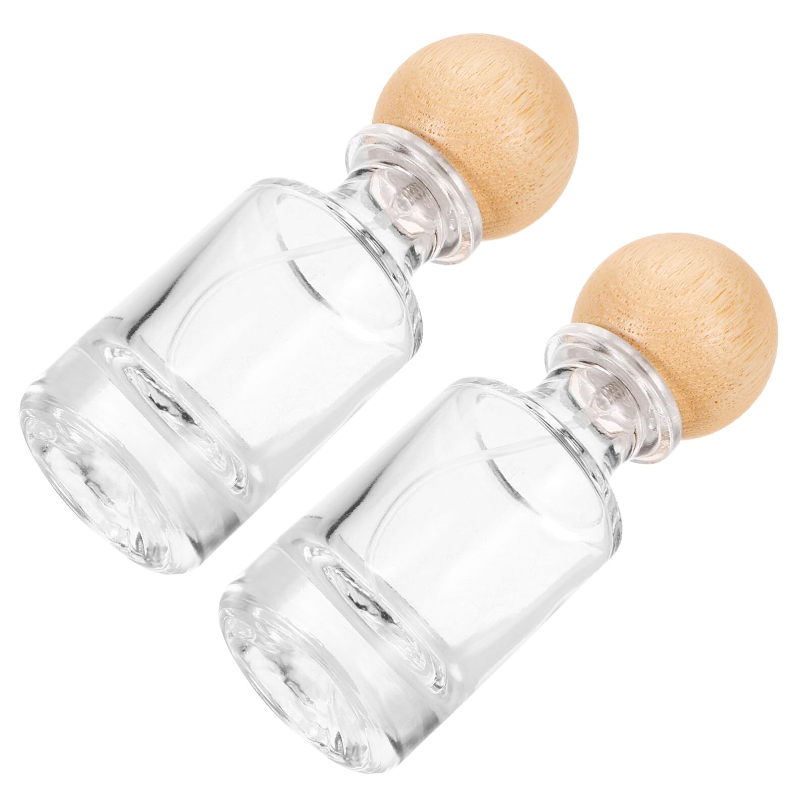 Healvian 2pcs Empty Perfume Bottles 30Ml Travel Perfume Container with Cork Lid Refillable Diffuser Bottle Fine Mist Essential Oil Bottle