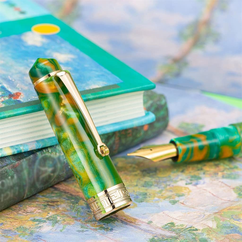 Stylo plume avec stylo plume et clip Vert
