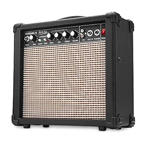Rocktile Scream 15 Gitaarversterker Mini Combo Amp (15 Watt versterker, 2 kanalen, draagbaar, AUX-in voor MP3/CD, 3-bands equalizer, koptelefoonaansluiting)