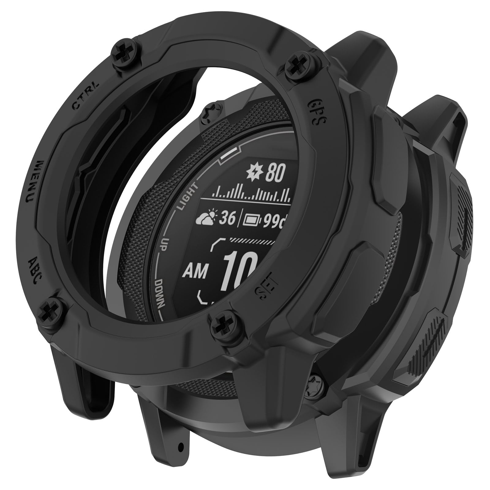 ISABAKE Cover In TPU Morbido Per Garmin Instinct E 45mm – Protezione Antiurto E Antigraffio Half-Pack, Trasparente E Sottile