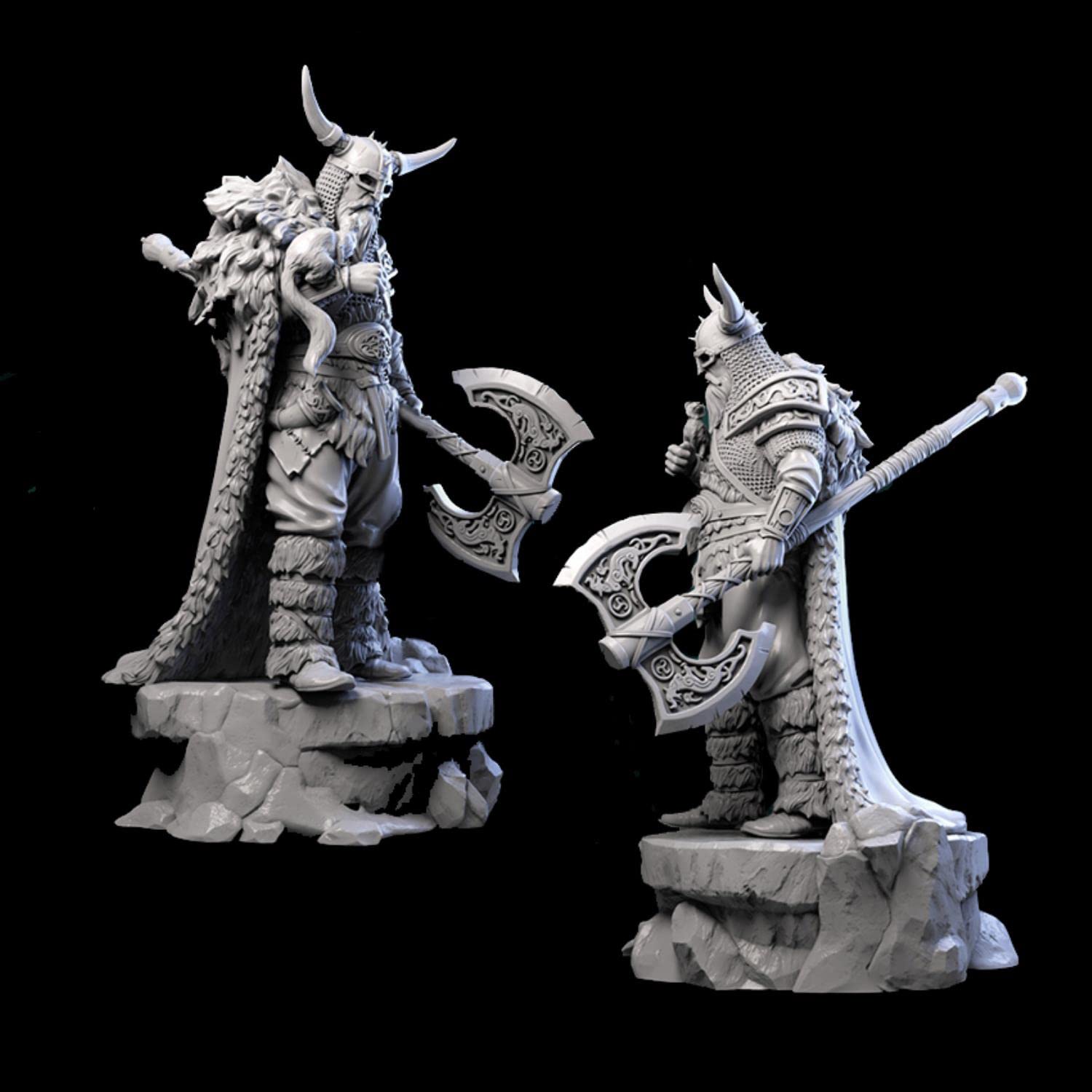 ZHANGJING 1/24 75mm 1/18 100mm Modello in Resina Uomo Barbaro Guerriero Figura Smontato Non Verniciato RA-603