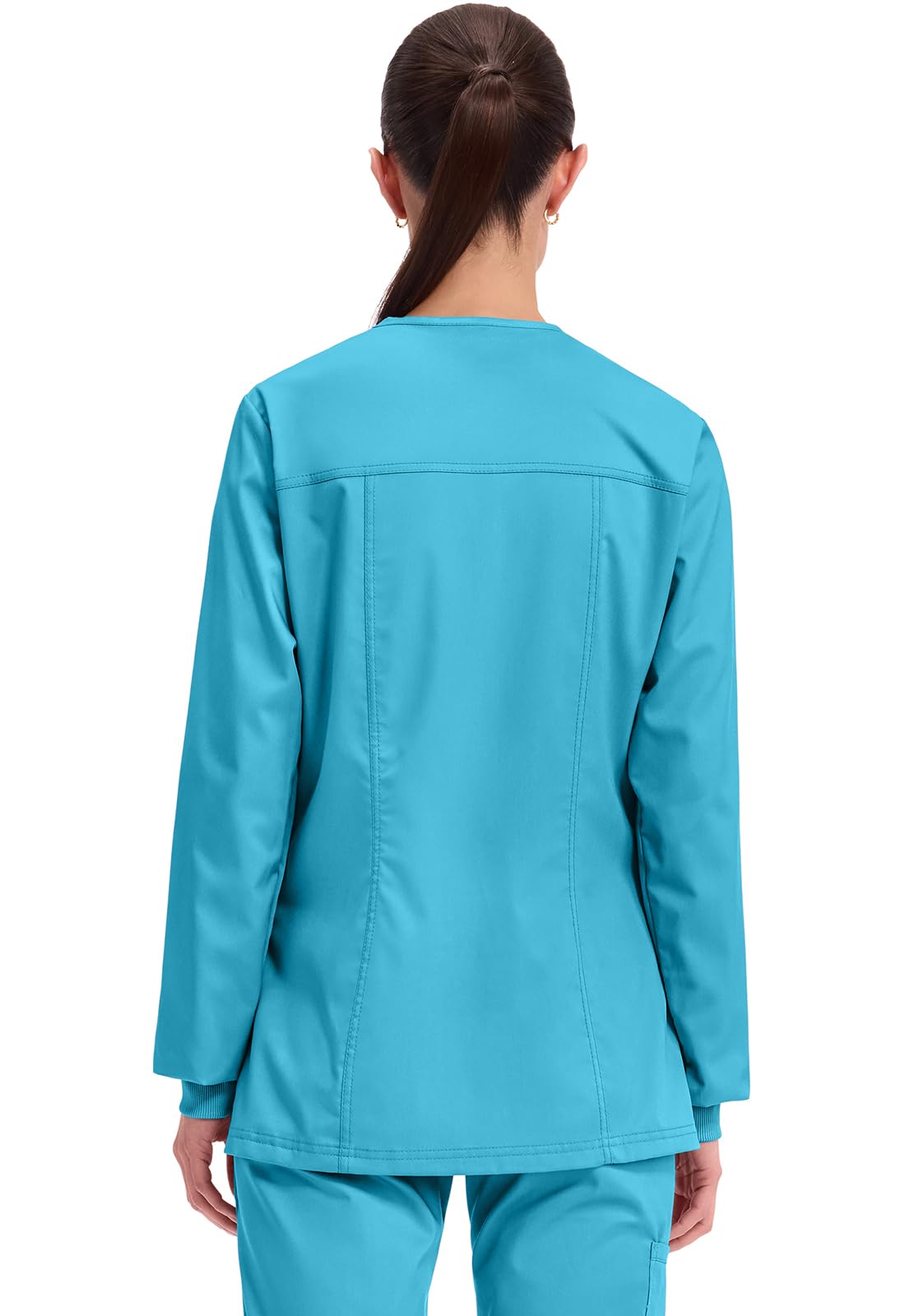 Cherokee Women Warm Up Scrubs Jacket Workwear Revolution Snap Front WW310