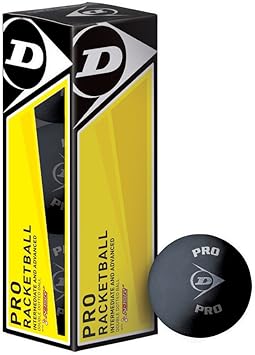 Dunlop Sports Pro Squash 57/Racketball Balls 3 Balls