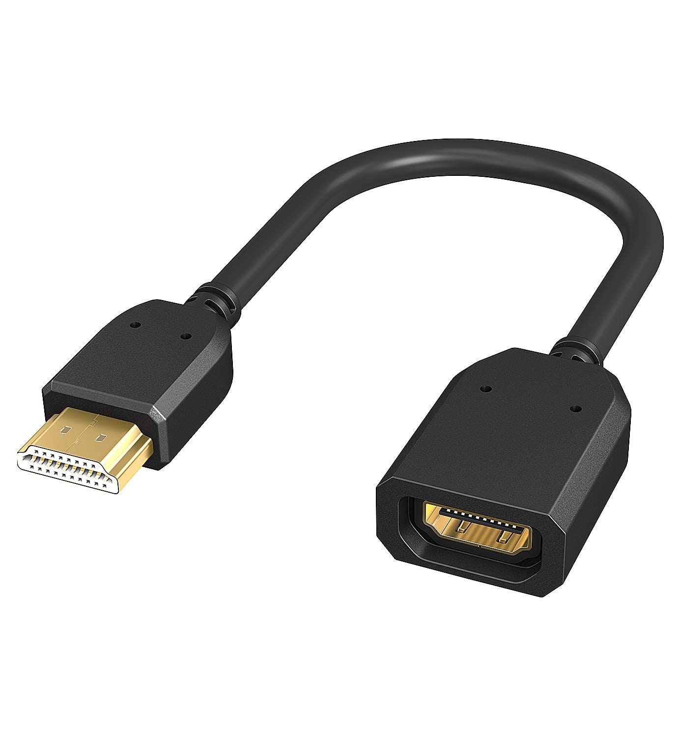 fedus hdmi male to female adapter, hdmi connector, hdmi jointer, hdmi extension cable small, hdmi to hdmi connector, hdmi extension coupler 4.5 inch 10cm pack of 1 - black